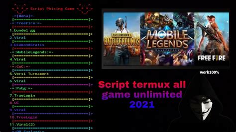 script termux hack game online|SCRIPT TERMUX ALL GAME 2021 UNLIMITED .